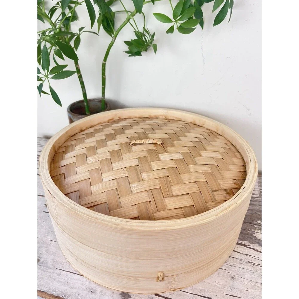 Williams Sonoma Traditional Bamboo Steamer / 100% Organic Natural Bamboo / Steam